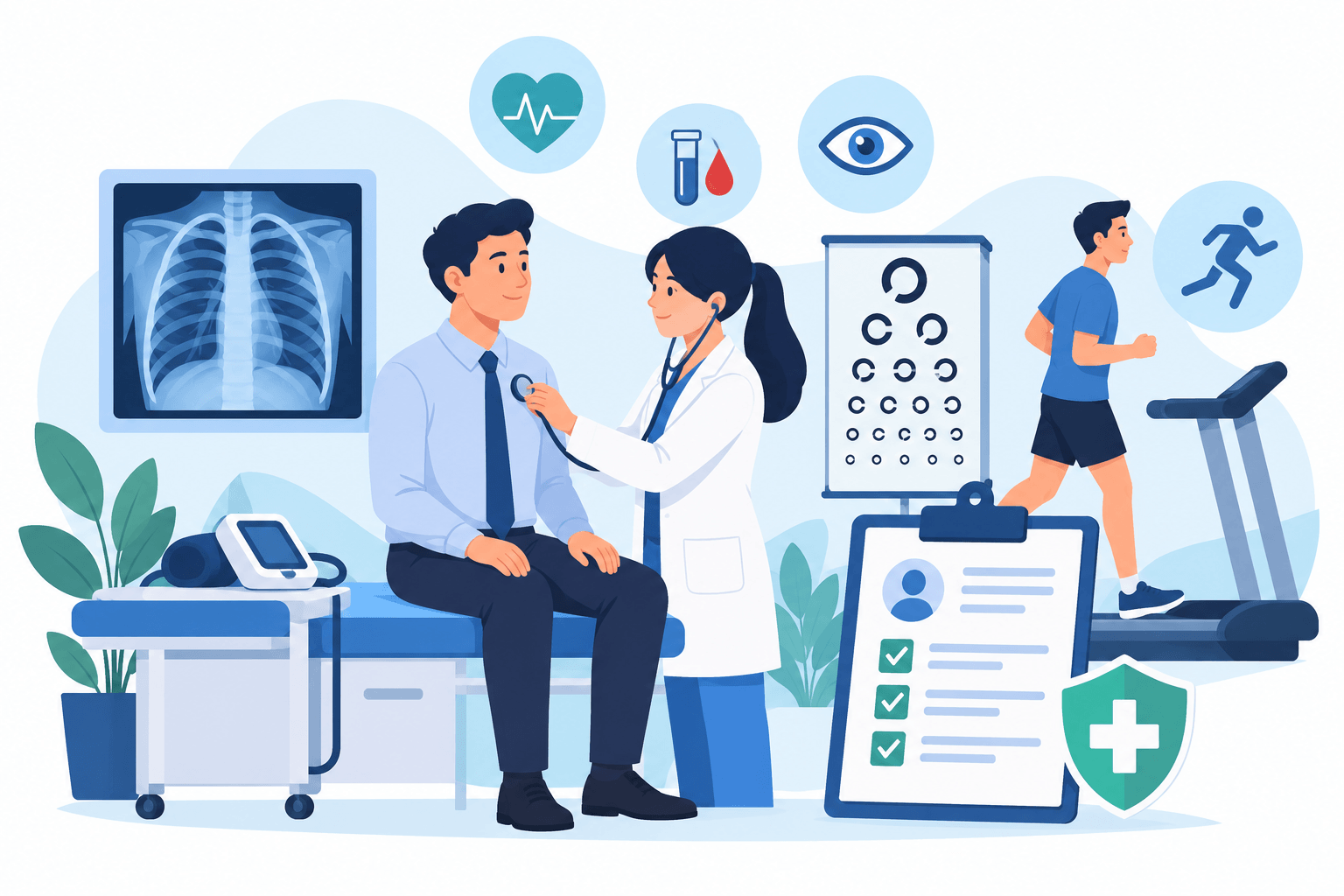 Doctor performing a medical examination